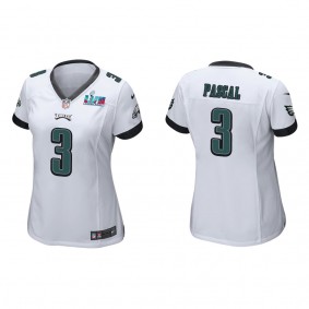 Zach Pascal Women's Philadelphia Eagles Super Bowl LVII White Game Jersey