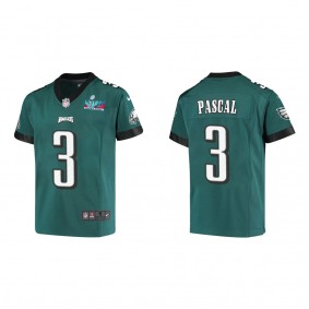 Zach Pascal Youth Philadelphia Eagles Super Bowl LVII Midnight Green Game Jersey